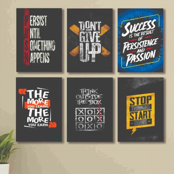 Set of 6 Wall Arts Wooden Phototile Frames for Wall Decor
