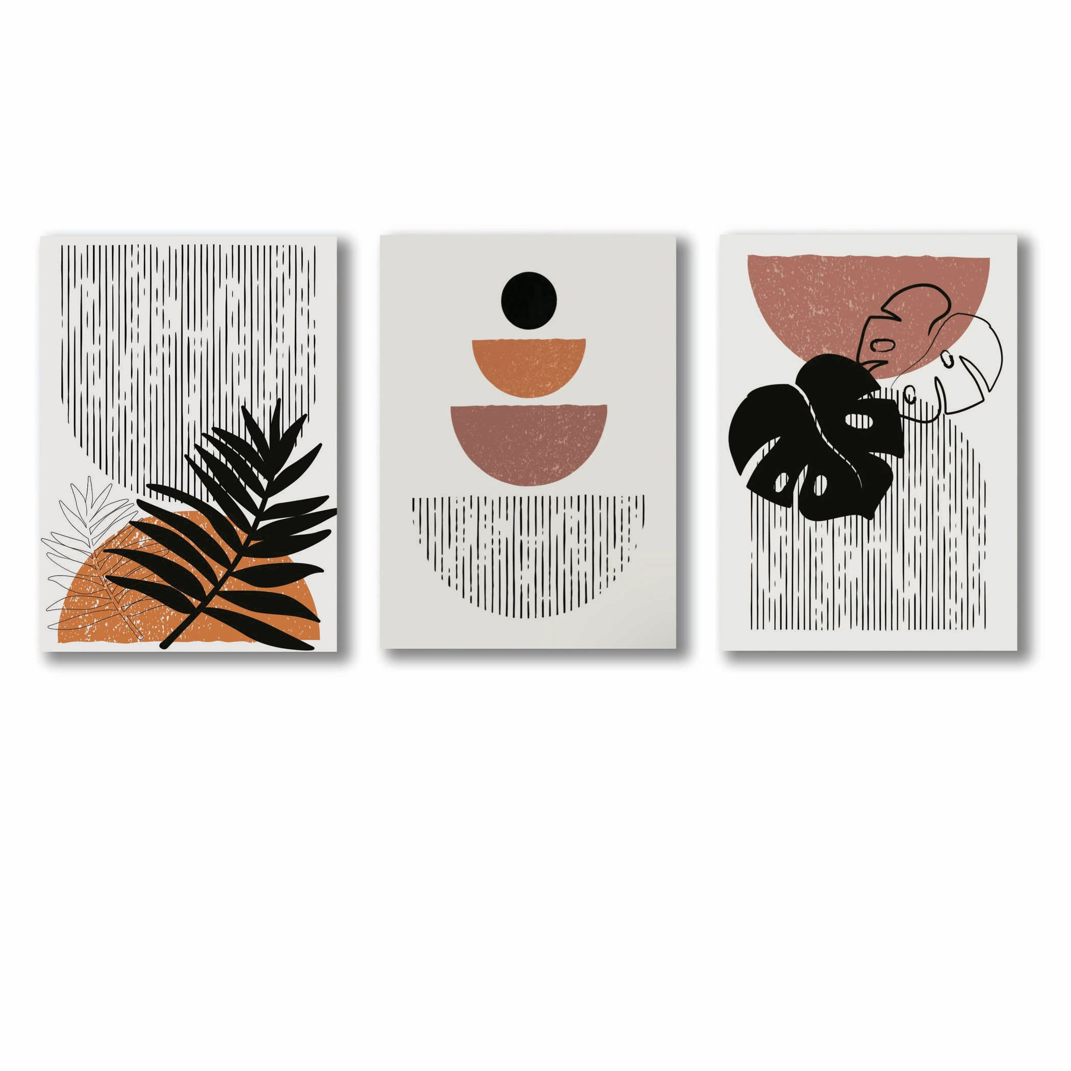 Set of 3 Premium Wall Art Photo Tiles – Modern Home Decor Sets 8x11 | With Frame - Image 2