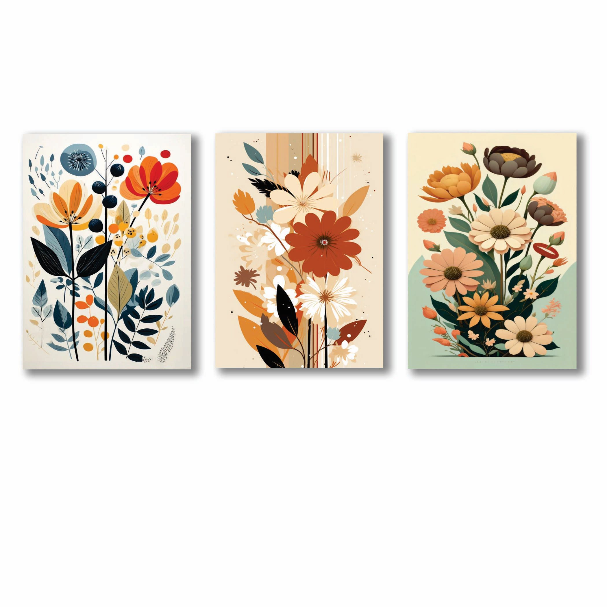 Set of 3 Premium Wall Art Photo Tiles – Modern Home Decor Sets 8x11 | With Frame - Image 2