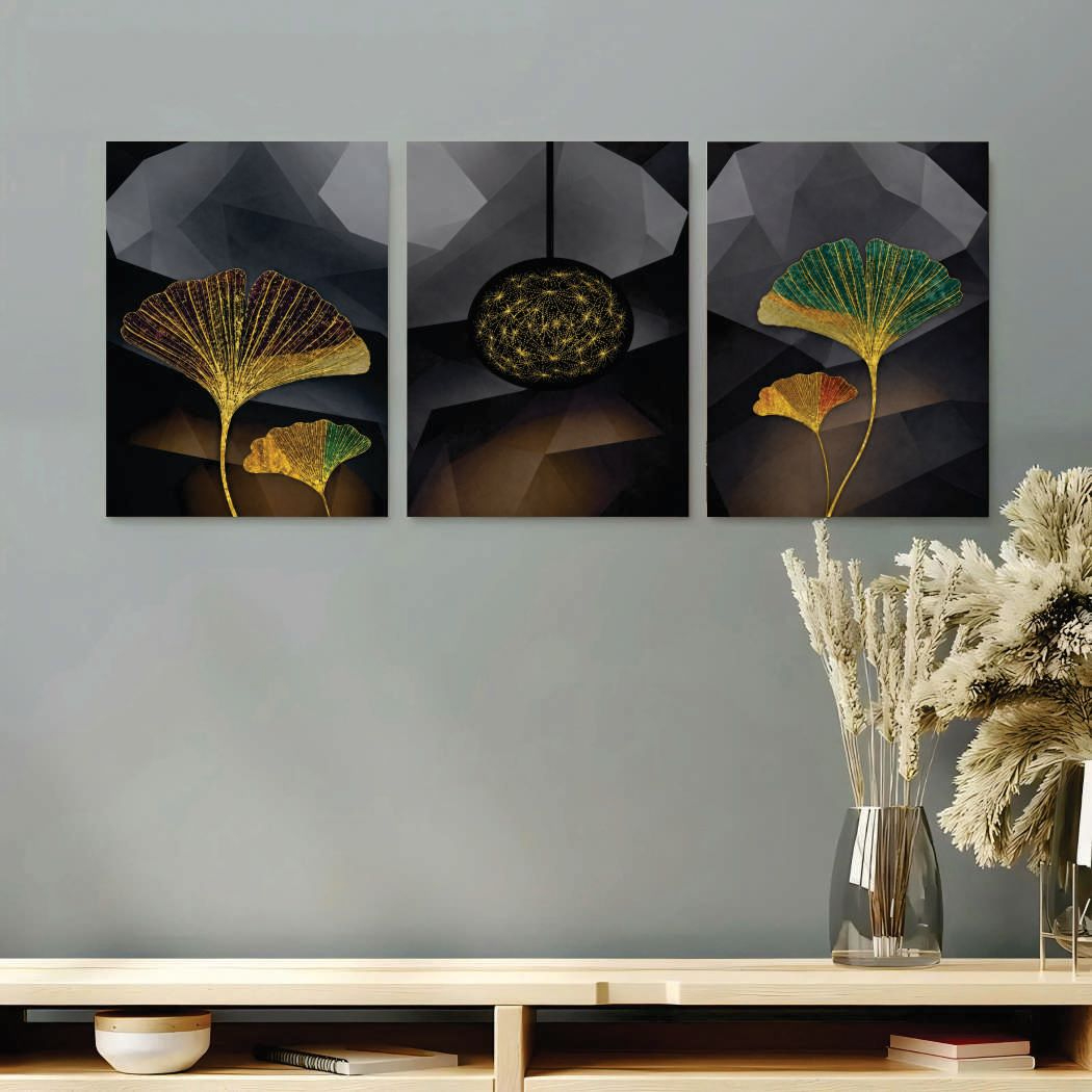 Set of 3 Wall Arts Wooden Phototile Frames for Wall Decor