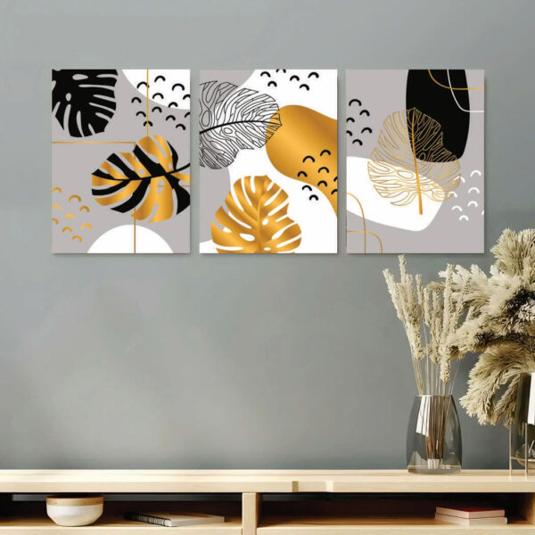 Set of 3 Wall Arts Wooden Phototile Frames for Wall Decor